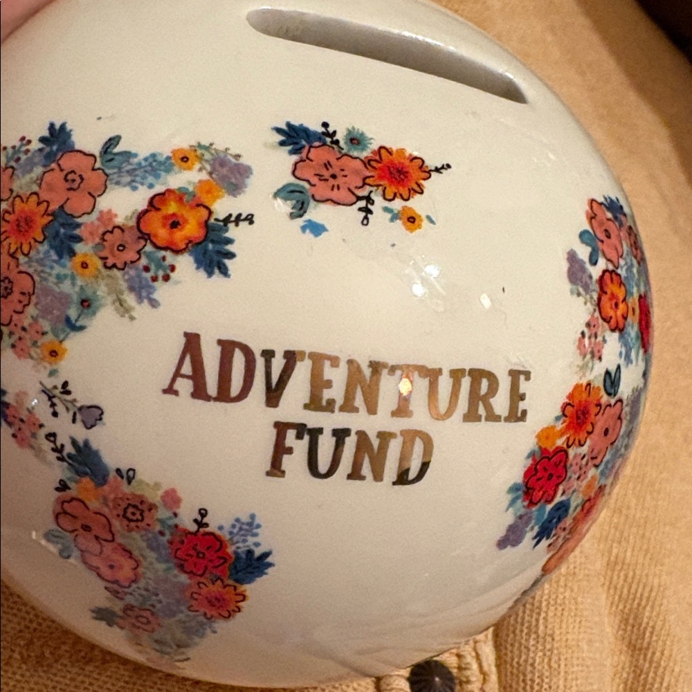 Natural Life Ceramic WORLD MAP Bank Round Coin Bank